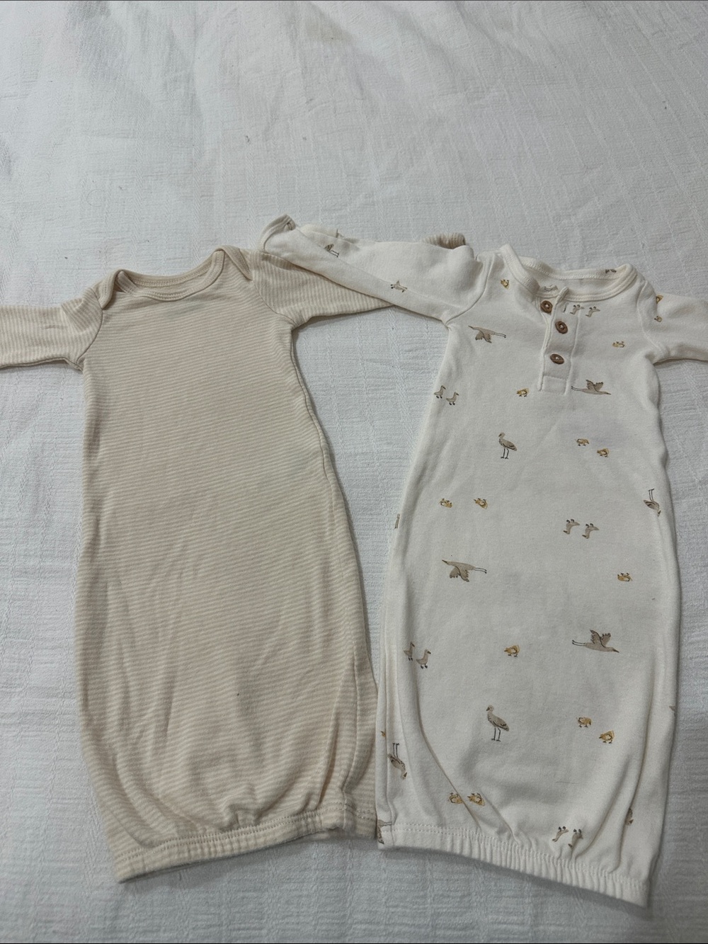 Brand New -Carter's Neutral Beige & Cream Sleep Gowns Set